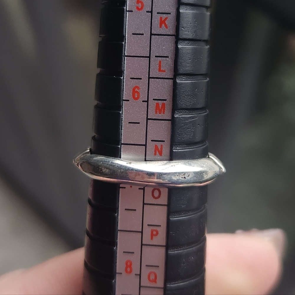 Handmade Sterling Silver 925 Native American Saw Cut Band Ring Sz 7 - Picture 6 of 8